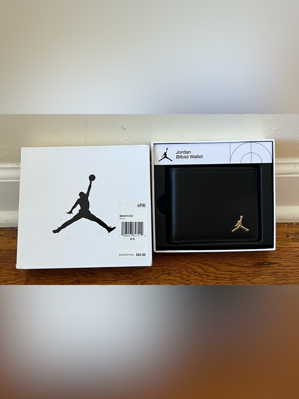Nike Jordan Jumpman Ingot Bifold Wallet Black MA0819-023 Brand New